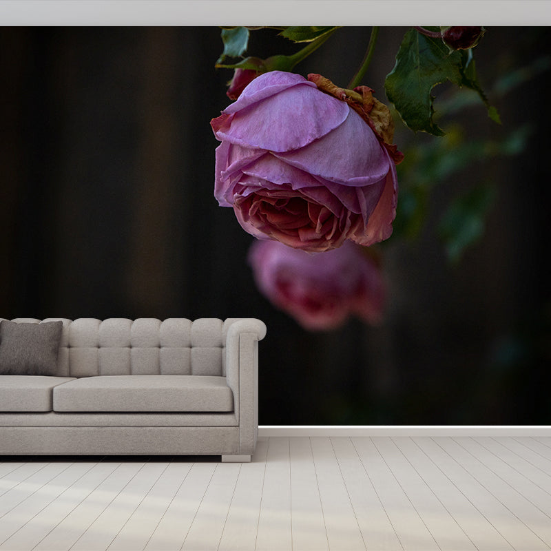 Environment Friendly Resistant Mural Wallpaper Roses Living Room Wall Mural