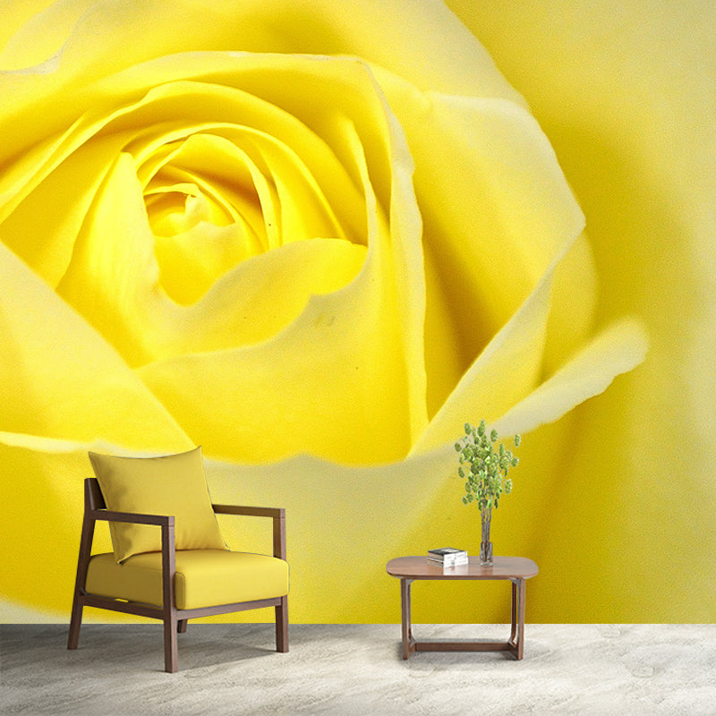 Environment Friendly Resistant Mural Wallpaper Roses Sleeping Room Wall Mural