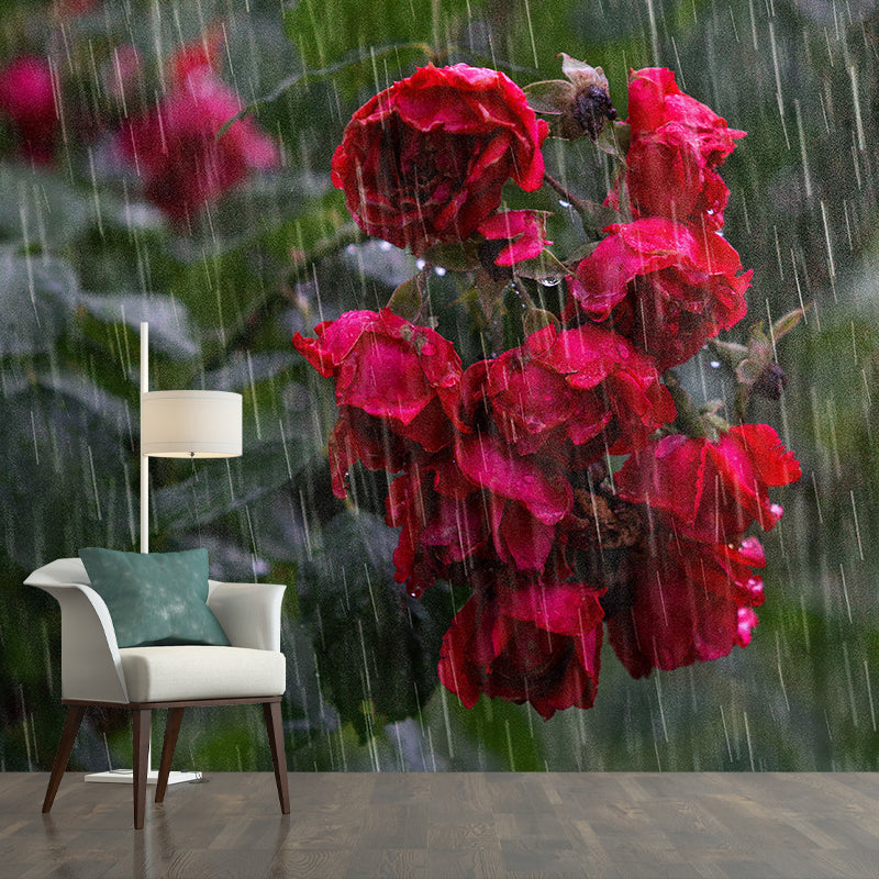 Roses Mildew Resistant Mural Wallpaper Living Room Wall Mural