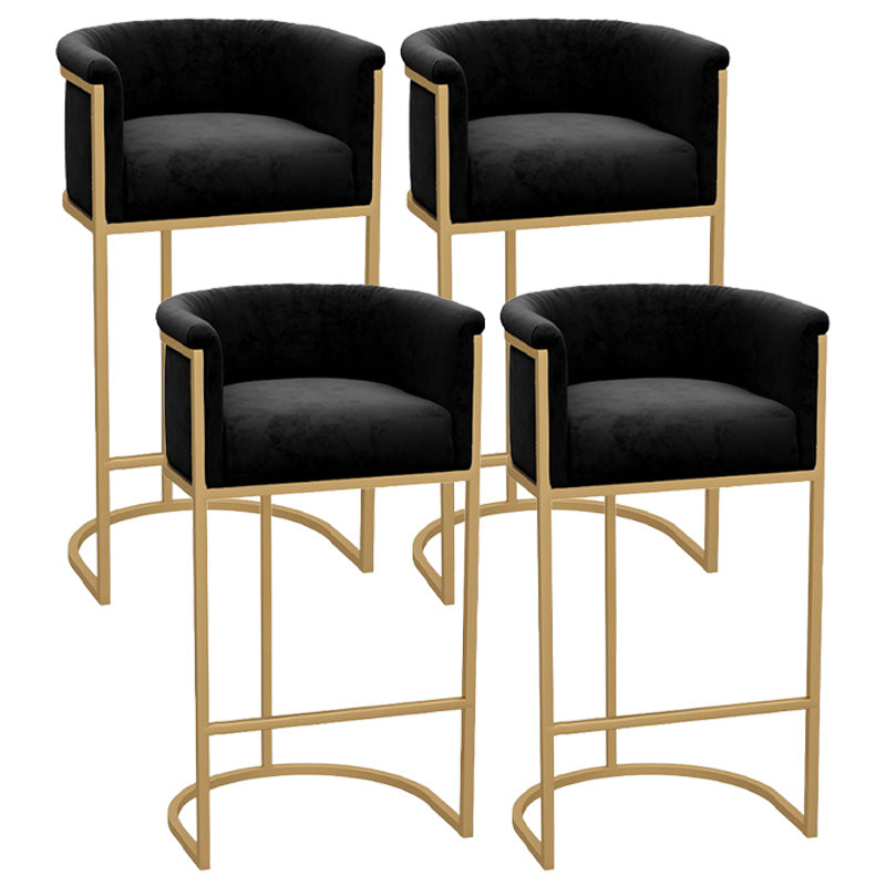 Glam Reposabrazos Respaldo Taburete De Bar Hierro Leche Tienda De Té Taburete De Bar con Cojín Y Pedal