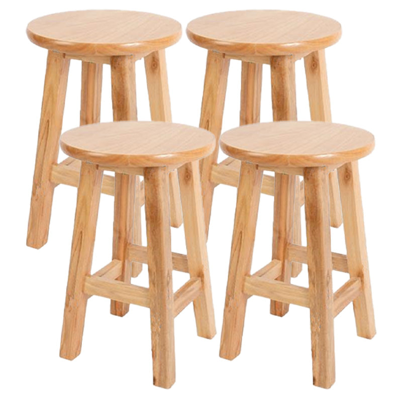 Sgabello da bar in legno moderno a bracciale con sedile in legno e pedale