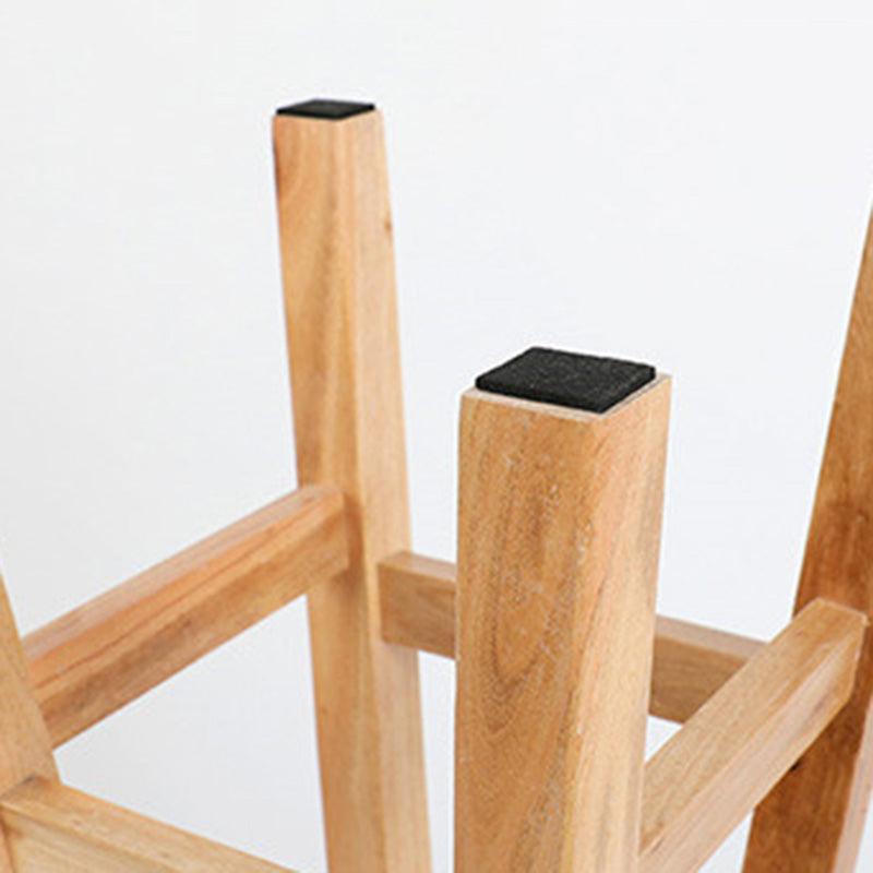 Sgabello da bar in legno moderno a bracciale con sedile in legno e pedale