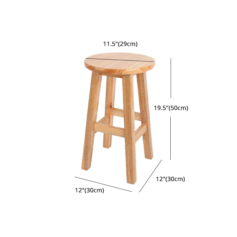 Sgabello da bar in legno moderno a bracciale con sedile in legno e pedale