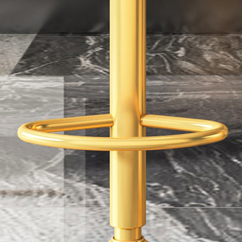 Taburete giratorio ajustable Glam, taburete de bar de cocina de hierro con cojín de terciopelo