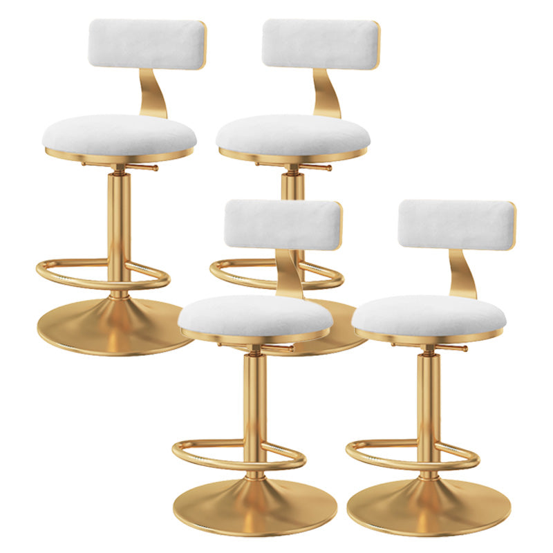 Taburete giratorio ajustable Glam, taburete de bar de cocina de hierro con cojín de terciopelo