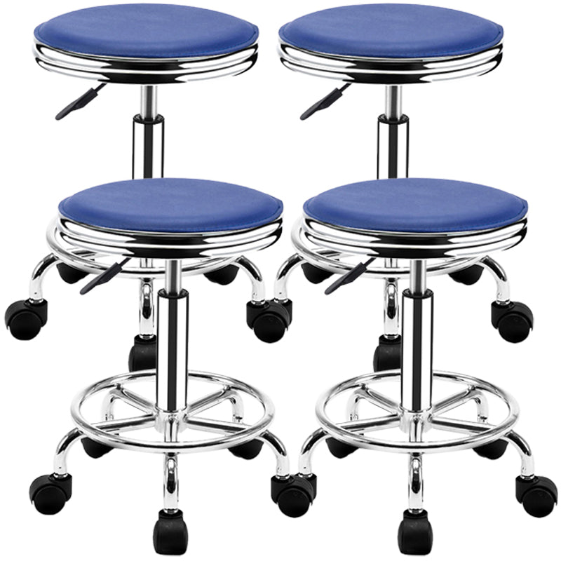 Modern Adjustable Rotatable Counter Stool Steel Mobile Phone Store Bar Stool with Cushion