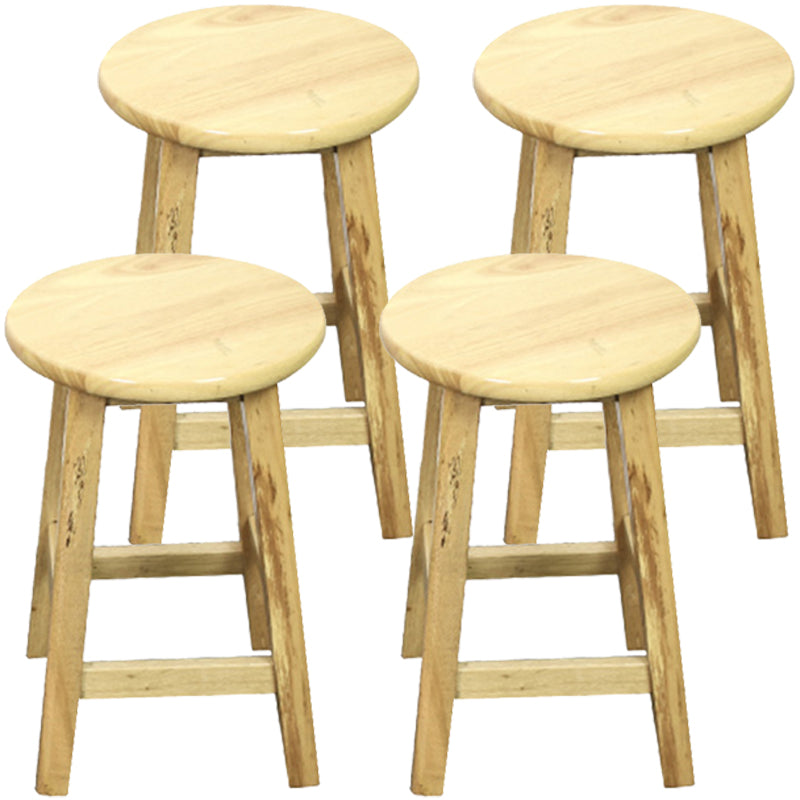 Moderne armlose Rücken ohne Backhocker Holz Dessert Shop Barhocker mit Holzsitz