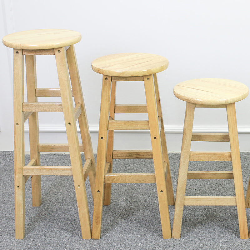 Moderne armlose Rücken ohne Backhocker Holz Dessert Shop Barhocker mit Holzsitz