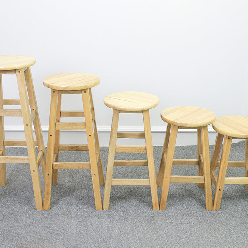 Moderne armlose Rücken ohne Backhocker Holz Dessert Shop Barhocker mit Holzsitz