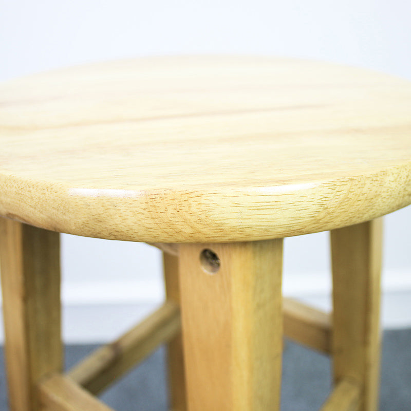 Moderne armlose Rücken ohne Backhocker Holz Dessert Shop Barhocker mit Holzsitz