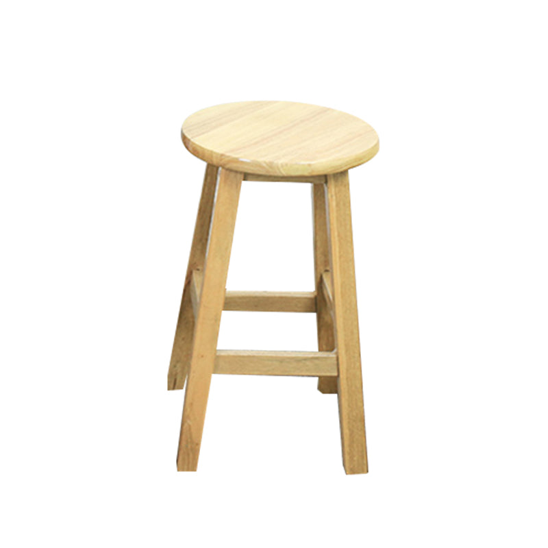Moderne armlose Rücken ohne Backhocker Holz Dessert Shop Barhocker mit Holzsitz