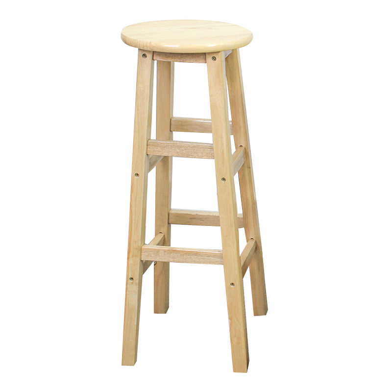 Moderne armlose Rücken ohne Backhocker Holz Dessert Shop Barhocker mit Holzsitz