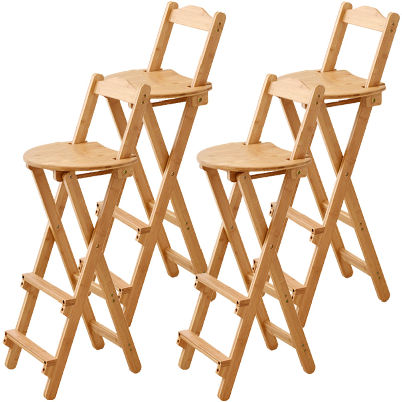 Contemporary Solid Wood Barstool Folding Bar Stool for Restaurant