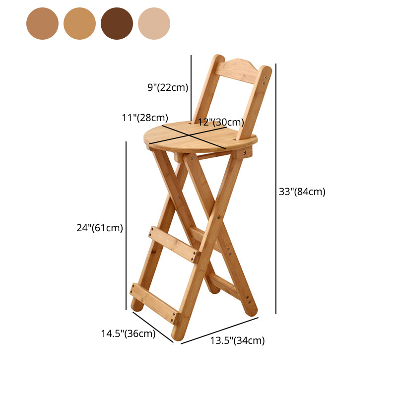 Contemporary Solid Wood Barstool Folding Bar Stool for Restaurant