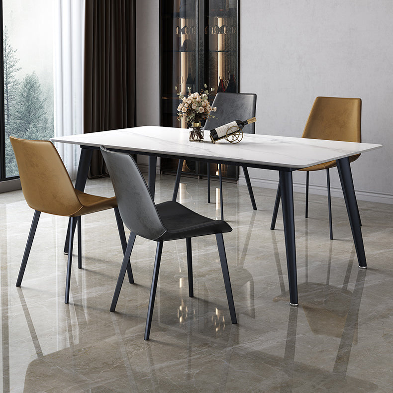 Minimalist 1/4/5/7 Pieces Dining Room Chair Set Sintered Stone Dining Table with Chairs