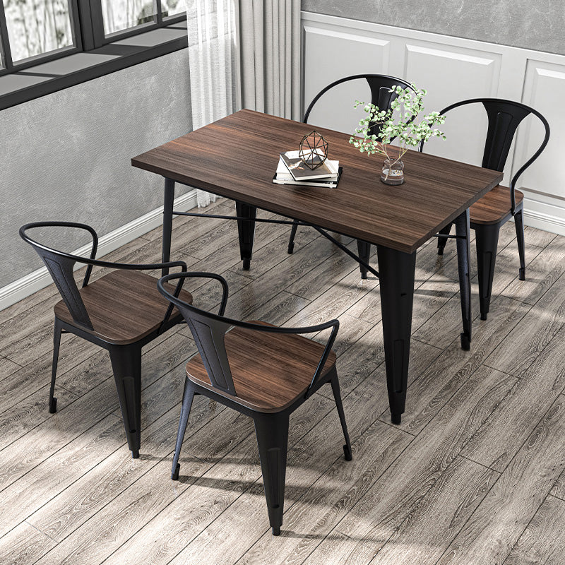 Industrial 1/3/4/5/7 Pieces Dinette Set Solid Wood Dining Table with Chairs