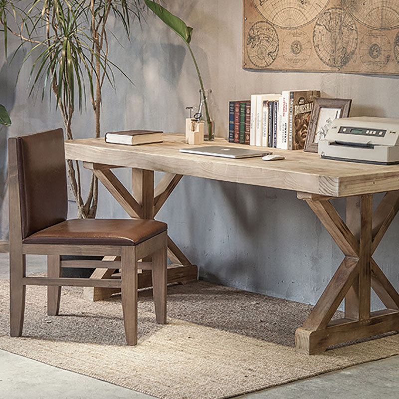 1/2 pièces Ensemble de meubles à manger en bois traditionnel avec chaises en bois meubles de table naturelle
