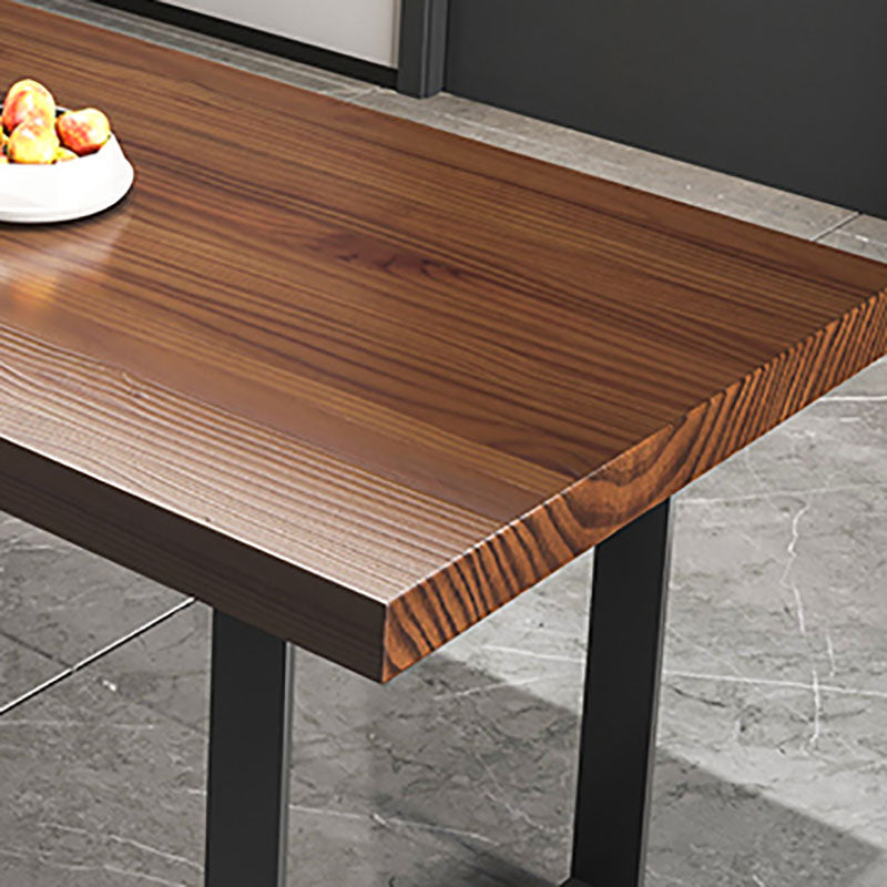 1/2/3/5/7 pièces de salle à manger marron ensemble de style industriel meubles en bois massif