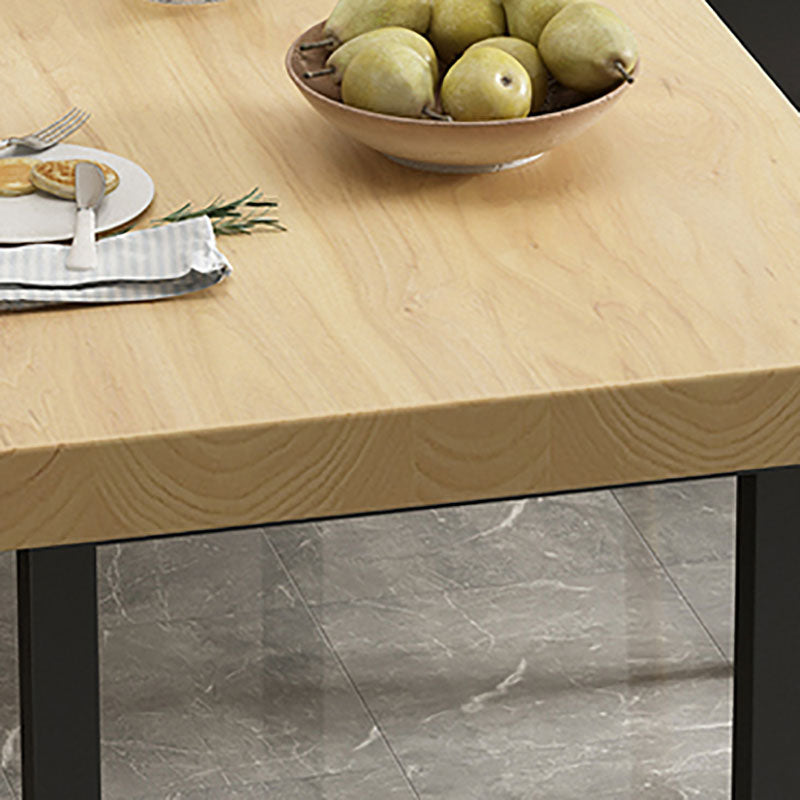 Industrial Solid Wood Dining Set 1/4/5 pieces Double Pedestal Table in Natural