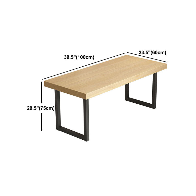 Industrial Solid Wood Dining Set 1/4/5 pieces Double Pedestal Table in Natural