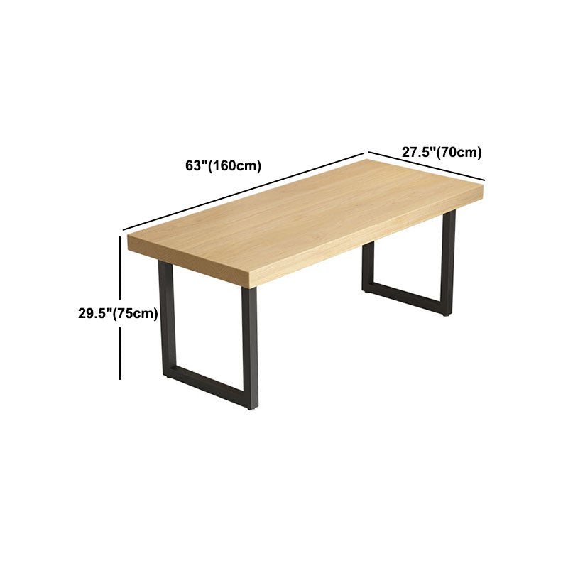 Industrial Solid Wood Dining Set 1/4/5 pieces Double Pedestal Table in Natural