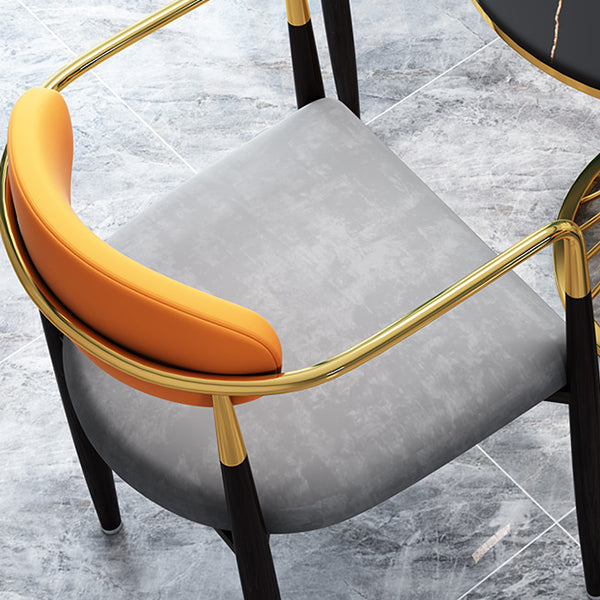 Glam 1/4/5 Pieces Dining Set Gold Base and Stone Top Table Kitchen Set for Dining Room