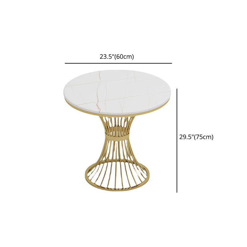 Glam 1/4/5 Pieces Dining Set Gold Base and Stone Top Table Kitchen Set for Dining Room