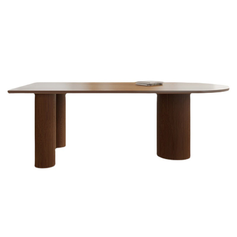 Solid Wood Top Dining Table Modern Pine Wood Table with 3 Legs