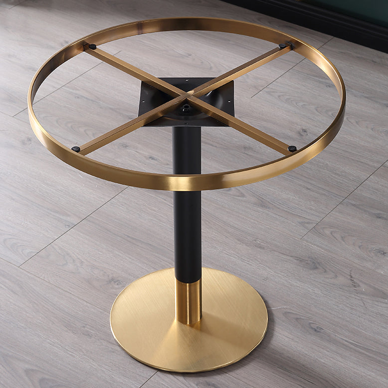 Metal Traditional Luxury Round Dining Table Marble Indoor Table with Pedestal Base
