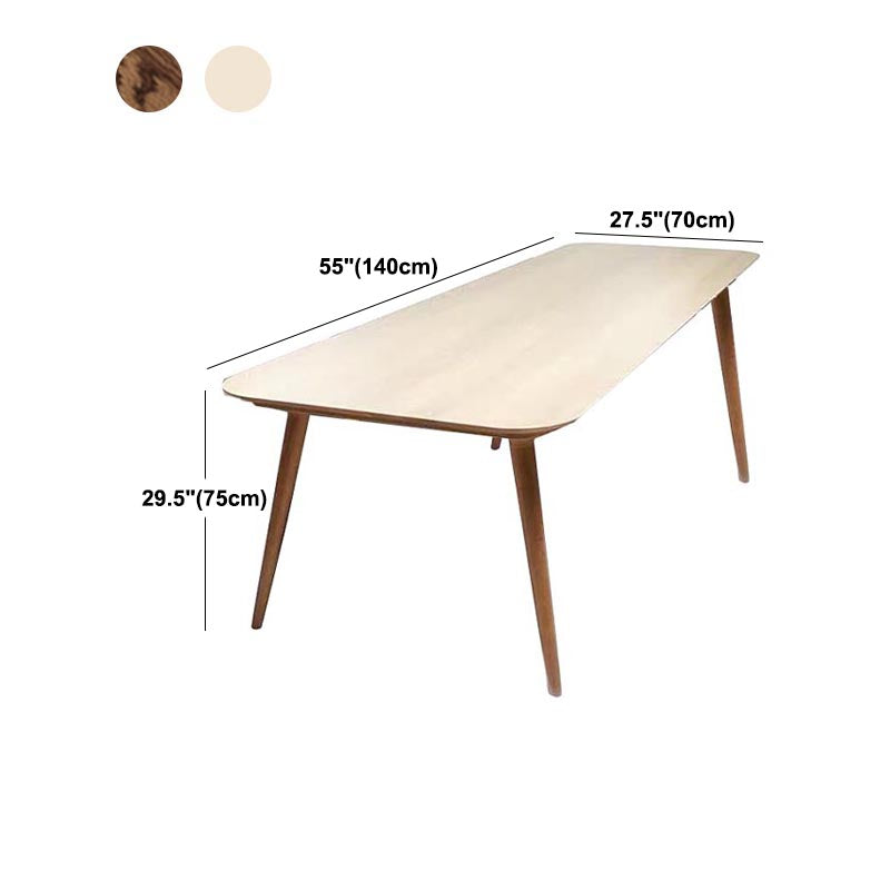 Rectangle Shape Simplicity Dining Table Solid Wood Fixed Table for Home