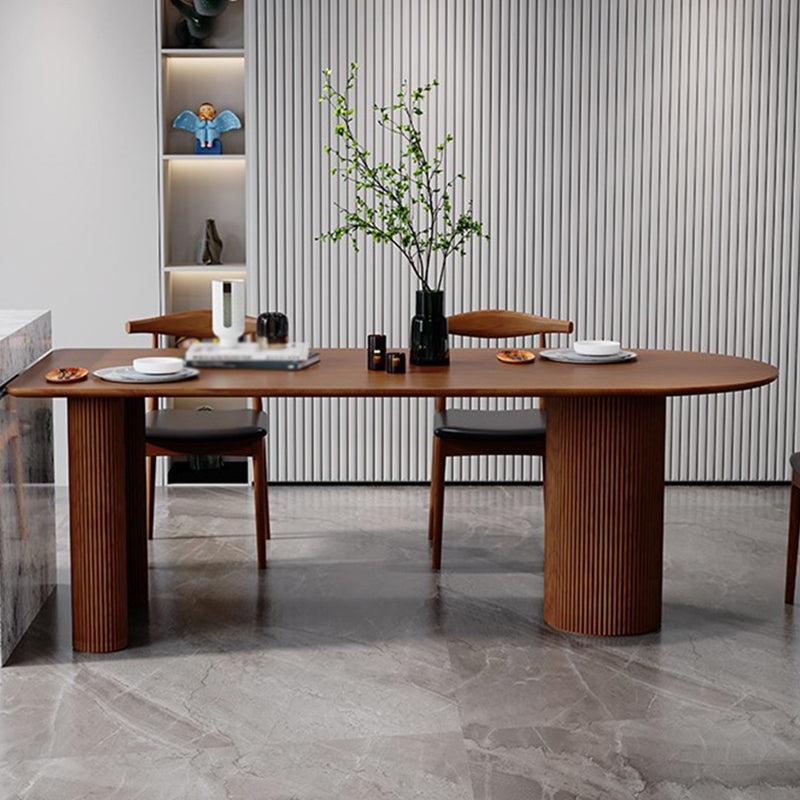 Contemporary Solid Wood Free Form Dining Table Pine Wood Top Dining Table with 3 Legs