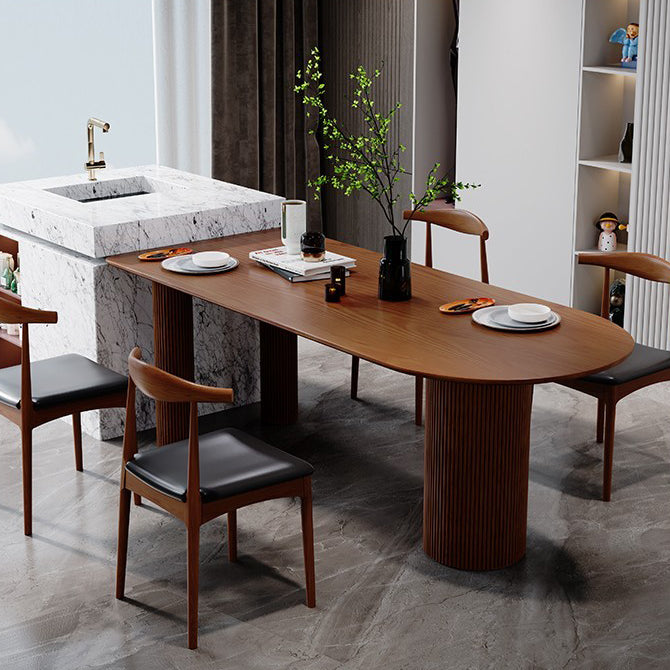 Contemporary Solid Wood Free Form Dining Table Pine Wood Top Dining Table with 3 Legs