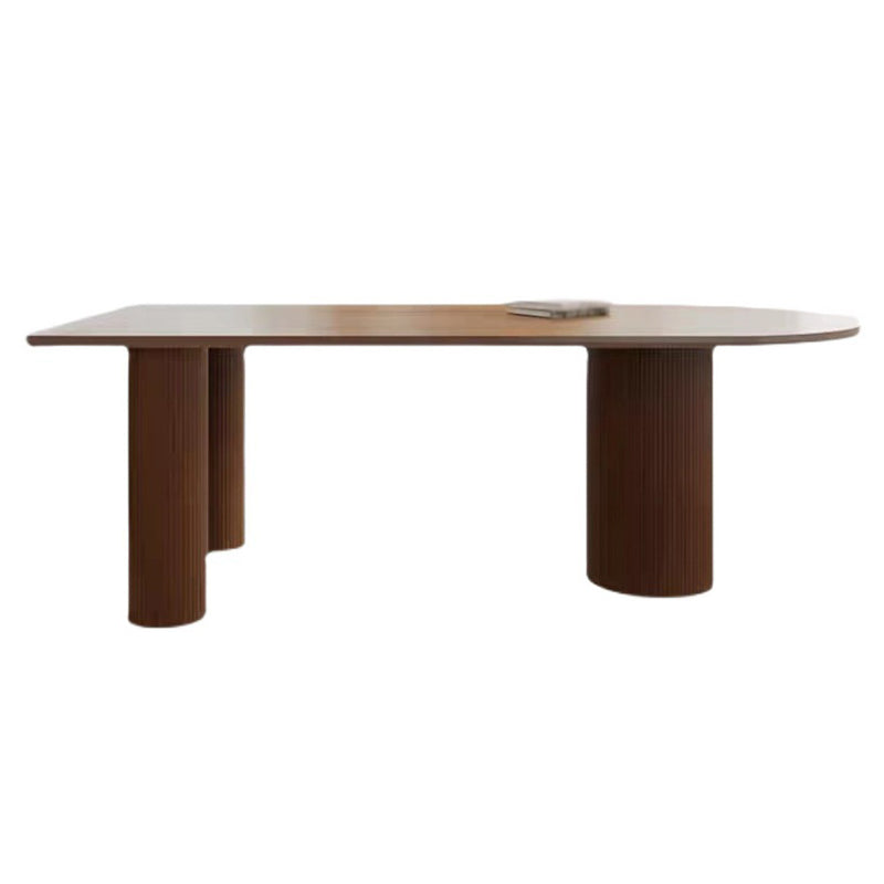 Mesa contemporánea de madera maciza de forma libre, mesa superior de madera de pino para comedor