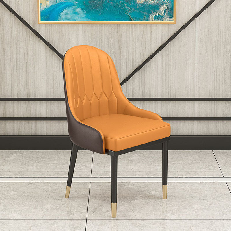 Chaises latérales rembourrées à la glamour glam metal pour usage au restaurant