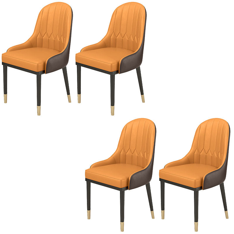 Chaises latérales rembourrées à la glamour glam metal pour usage au restaurant
