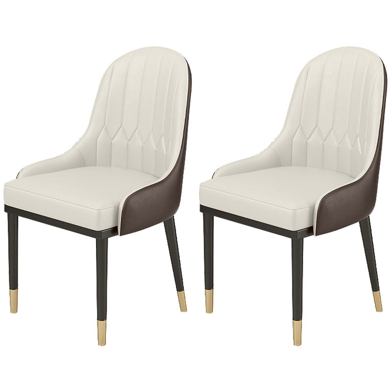 Chaises latérales rembourrées à la glamour glam metal pour usage au restaurant