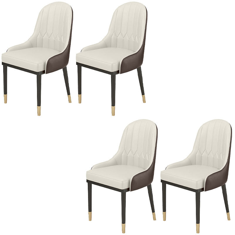 Chaises latérales rembourrées à la glamour glam metal pour usage au restaurant