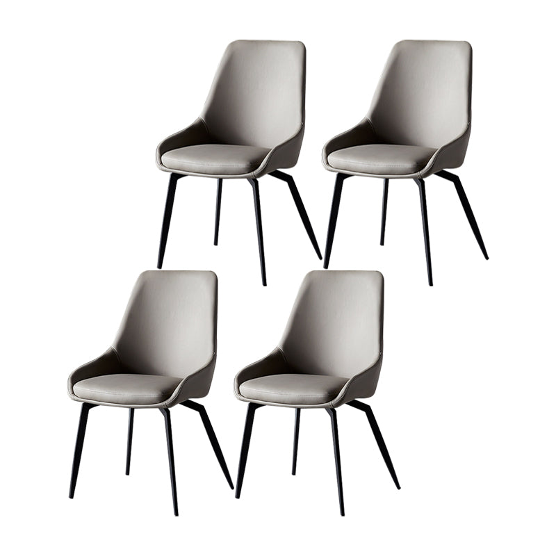 Chaises de salle à manger rembourrées par chaise latérale à bras arrière solide de conception industrielle