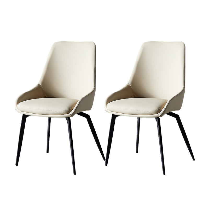 Chaises de salle à manger rembourrées par chaise latérale à bras arrière solide de conception industrielle