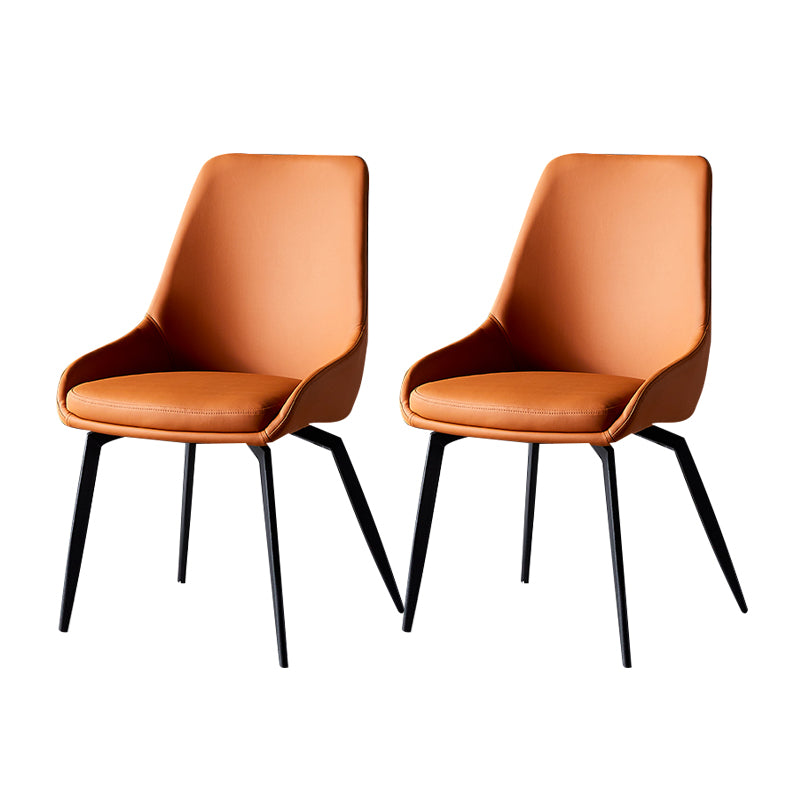 Chaises de salle à manger rembourrées par chaise latérale à bras arrière solide de conception industrielle