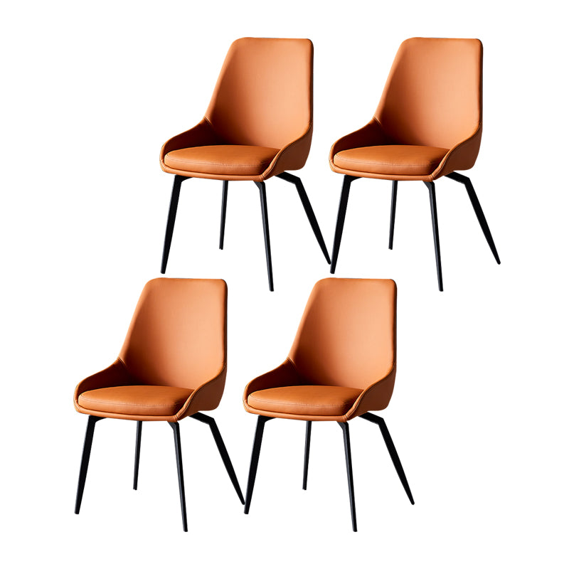 Chaises de salle à manger rembourrées par chaise latérale à bras arrière solide de conception industrielle
