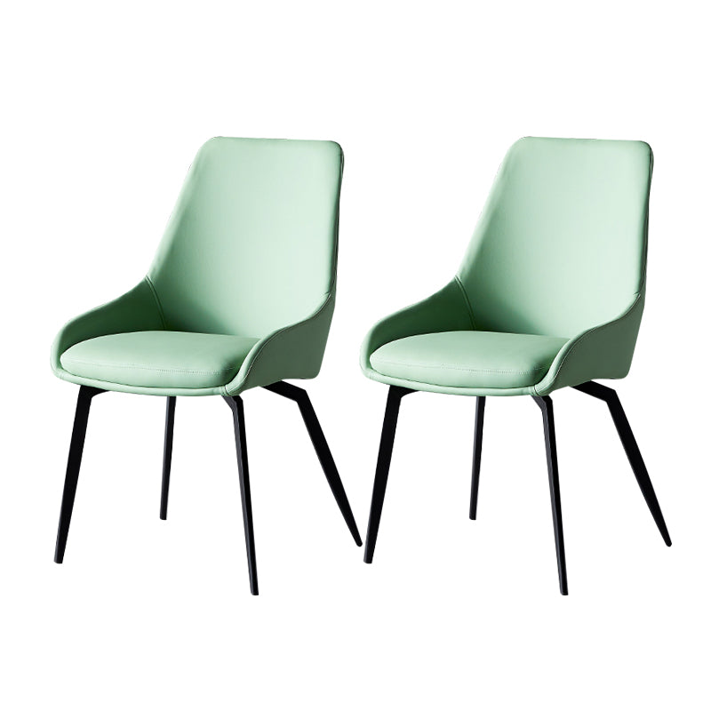 Chaises de salle à manger rembourrées par chaise latérale à bras arrière solide de conception industrielle