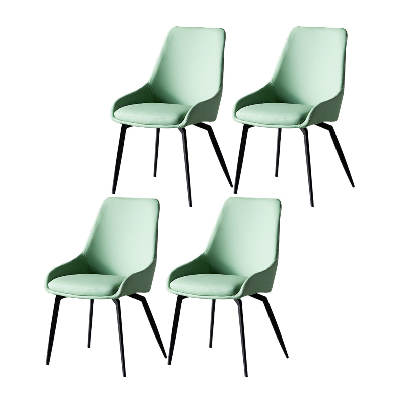 Chaises de salle à manger rembourrées par chaise latérale à bras arrière solide de conception industrielle