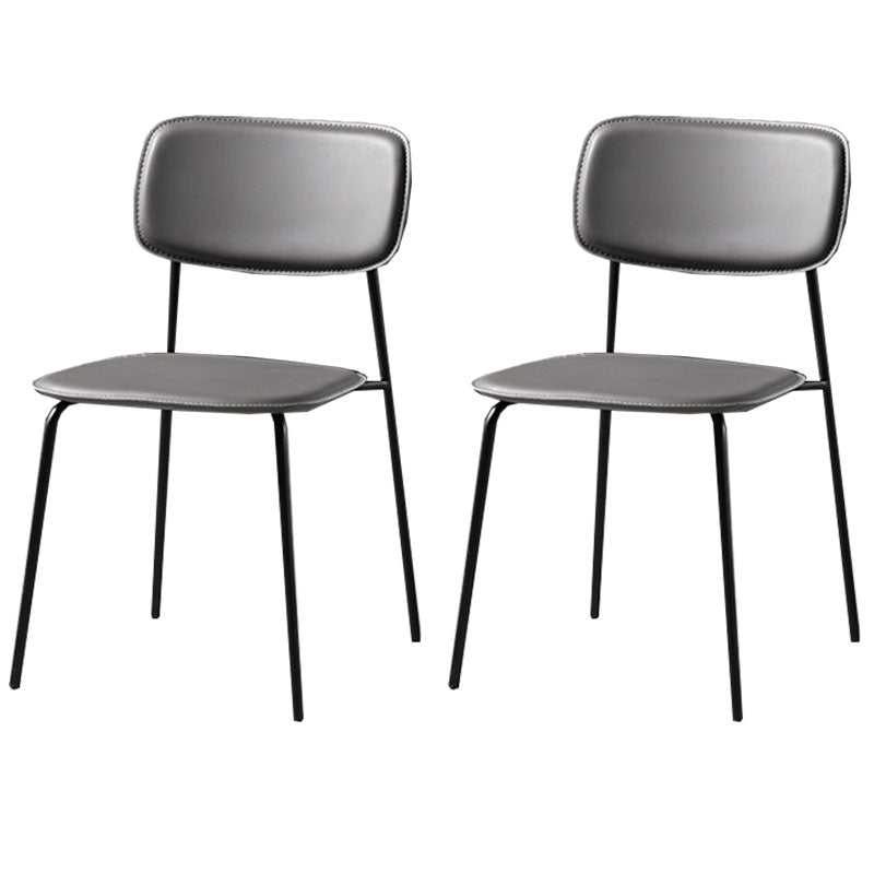Silla de cocina contemporánea que cena sillas laterales sin brazos con patas de metal