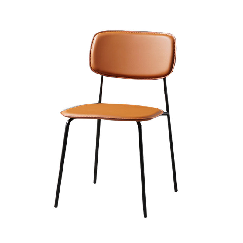 Silla de cocina contemporánea que cena sillas laterales sin brazos con patas de metal