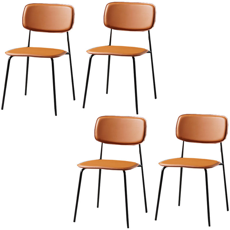 Silla de cocina contemporánea que cena sillas laterales sin brazos con patas de metal