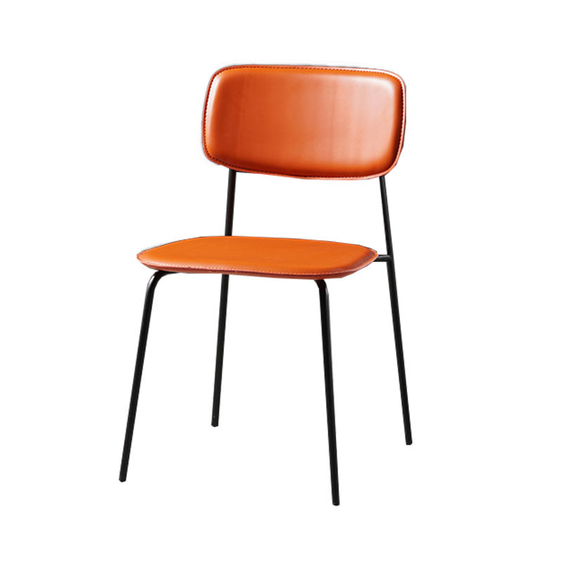 Silla de cocina contemporánea que cena sillas laterales sin brazos con patas de metal