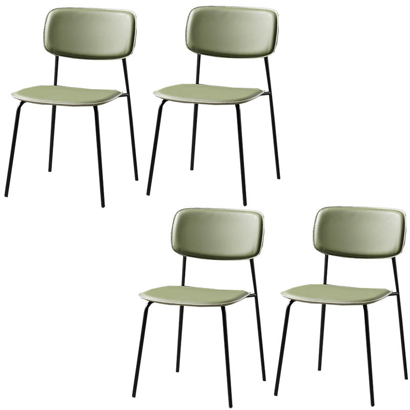 Silla de cocina contemporánea que cena sillas laterales sin brazos con patas de metal