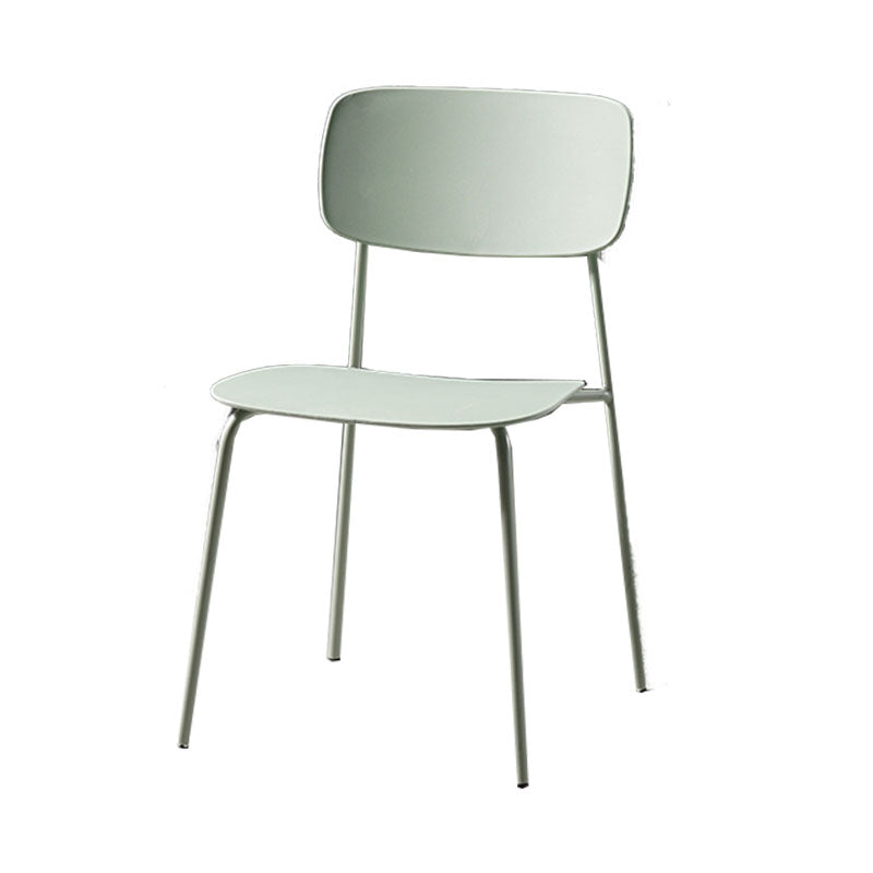 Contemporary Kitchen Chair Dining Armless Side Chairs with Metal Legs