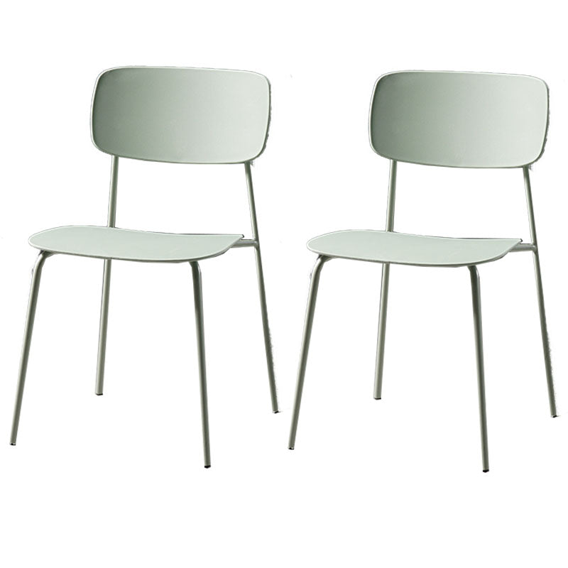Silla de cocina contemporánea que cena sillas laterales sin brazos con patas de metal